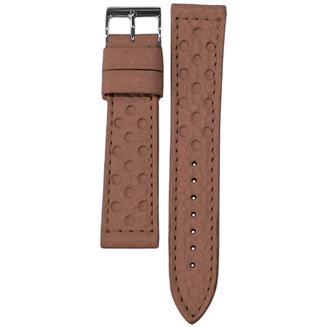 Perforated leather strap - Gold Buffalo