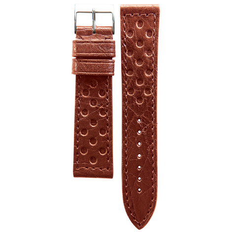 Drilled Leather Strap-Gold Toro